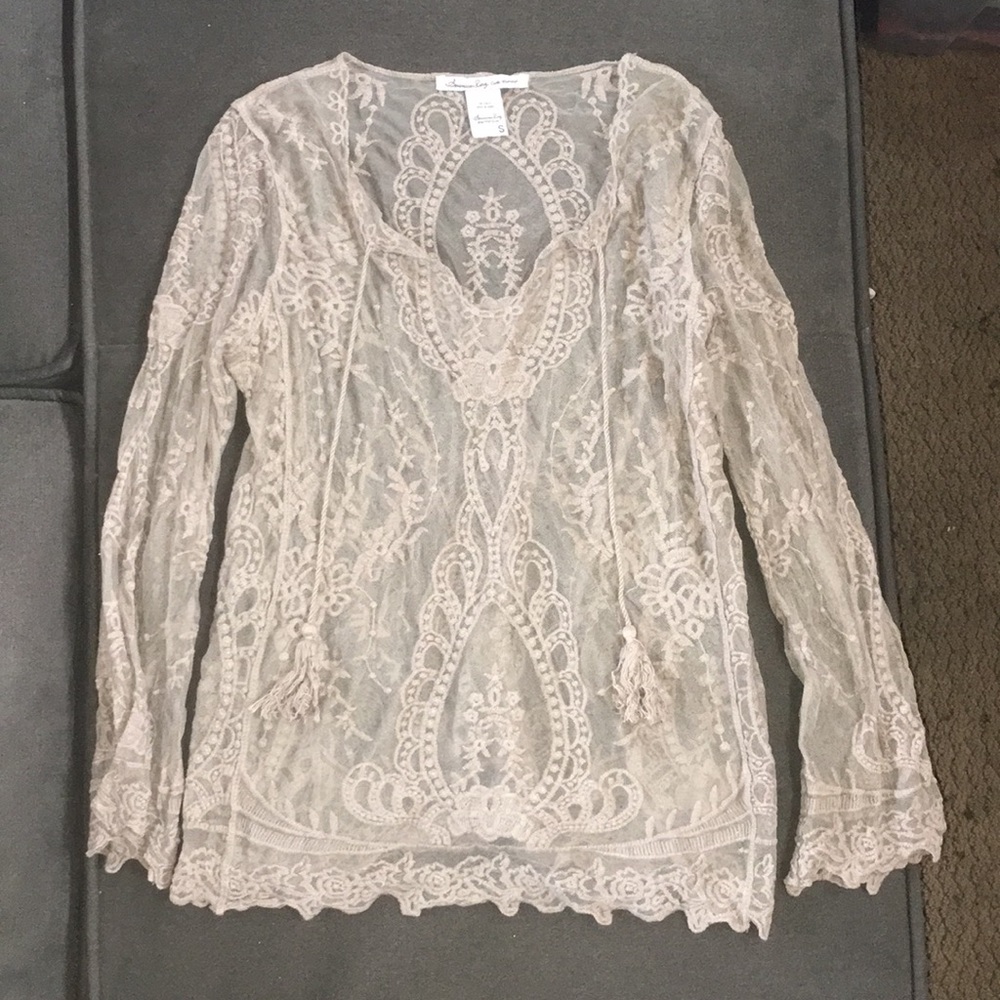 American rag lace long sleeve